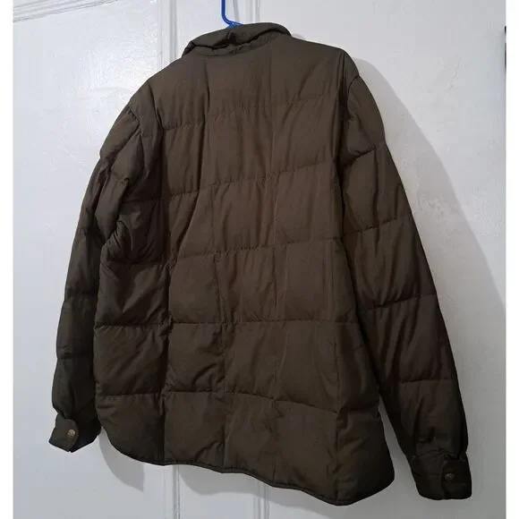 Eddie Bauer mens large brown jacket puffer goose down YUKON ARISTOCRAT PREMIUM - Picture 5 of 9